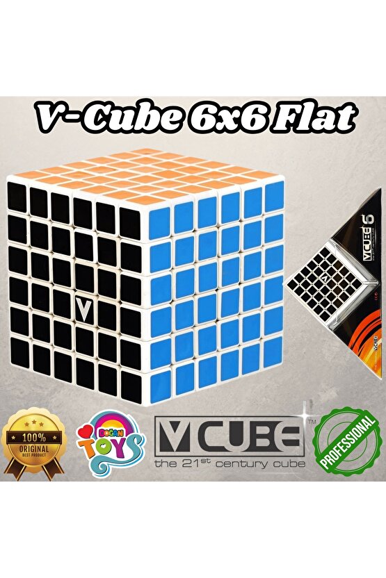 Orijinal V-Cube 6x6 Flat Küp - V-Cube Küp - Zeka Küpü - 6x6 Flat Küp - Akıl Küpü - Akıllı Küp -VCube
