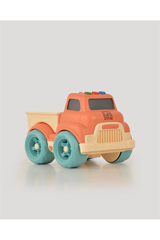 Lüx Somon Sesli ve Işıklı Minik Pikap - Plastik Kamyon - Kırılmaz Oyuncak - Kırılmaz Pikap - Işıklı