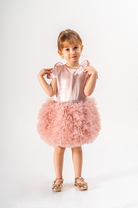 Kız Bebek Kız Çocuk Doğum Günü Parti Düğün Elbise Tüllü Tütü Astarlı Çocuk Giyim Bebek Giyim