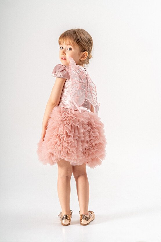 Kız Bebek Kız Çocuk Doğum Günü Parti Düğün Elbise Tüllü Tütü Astarlı Çocuk Giyim Bebek Giyim