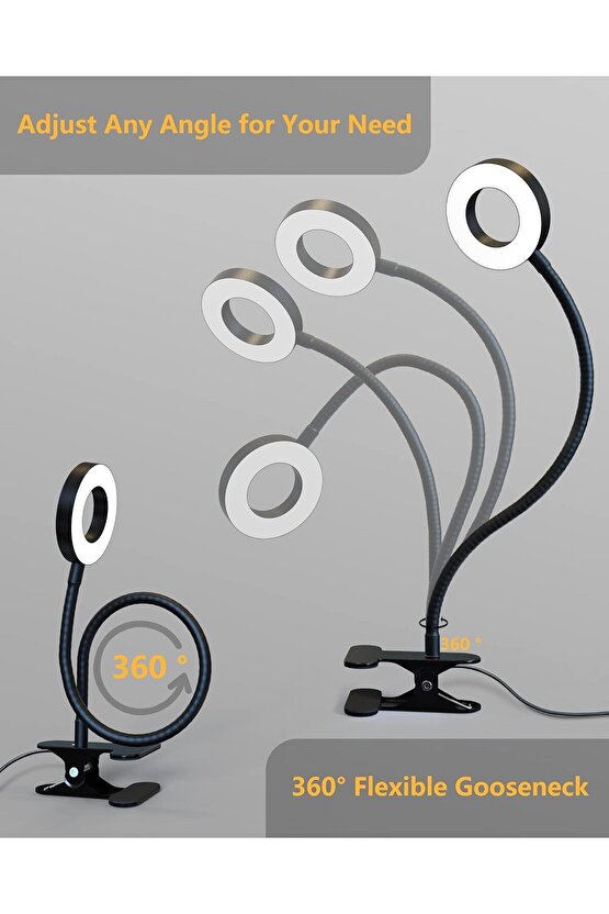 Çok Fonksiyonlu Akrobat  Klipsli Masa Lambası Ayarlanabilir Işık Seviyeli LED Çalışma Lambası