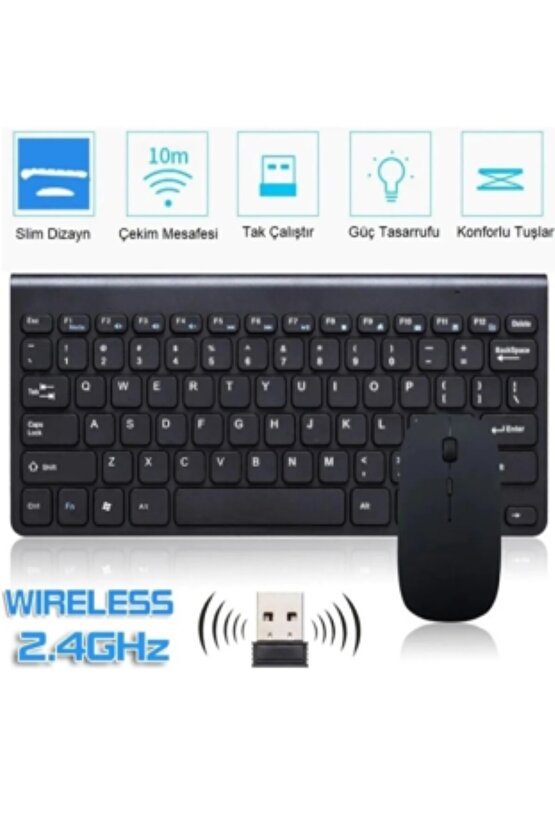 Omix Mixtab Pro 10.1 Tablet Uyumlu Kablosuz Taşınabilir Q Klavye Ve Mouse Set BEYAZ