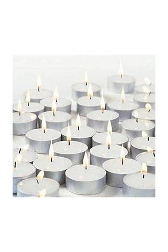 Beyaz Mini Mum Tea Light 100 Adet, Sıcak ve Şık Atmosferler için Ideal