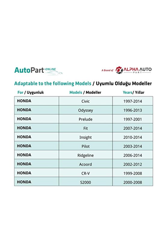 Honda için Tampon Klipsi- 100 Adet