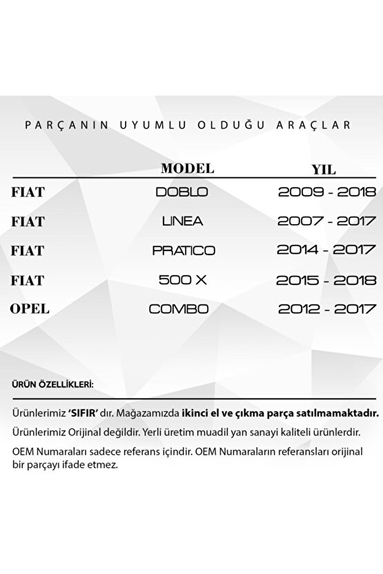 Fiat Doblo,linea,500x,opel Combo Için Motor Yağ Çubuğu