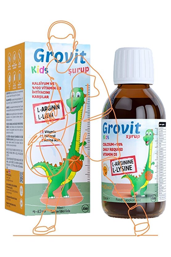 Kids Multivitamin Şurup 150 ml Boy Uzamasına Yardımcı Ve Iştah Düzenleyici.