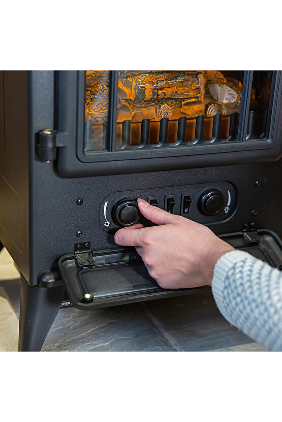 Elektrikli Şömine ,soba 1850w Isıtıcı Fan, Alev Efektli GUNBO HOME