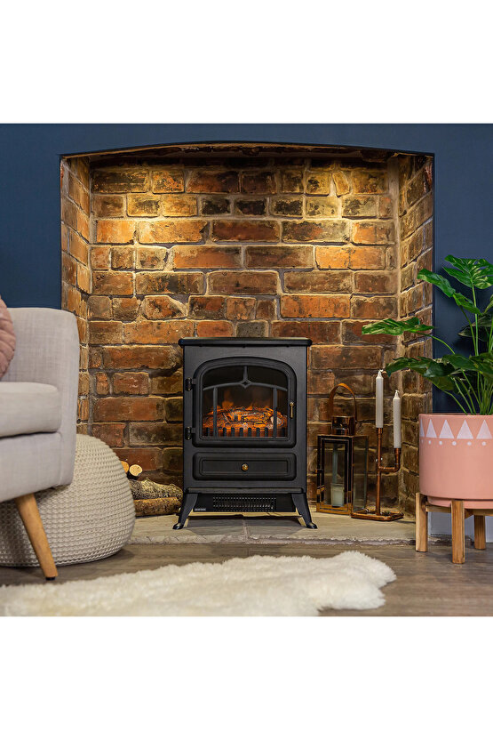 Elektrikli Şömine ,soba 1850w Isıtıcı Fan, Alev Efektli GUNBO HOME