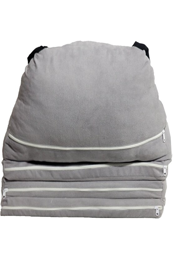 3 Minderli Katlanabilir Bebek-çocuk Koltuğu Sandalye Portatif Yatak Puf Sofa Kumaş Köpek Figürlü