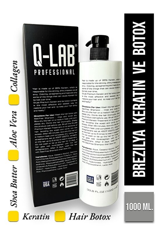 T - Brezilya Fönü Keratini 1000 Ml. - Keratin Laboratories. Qlab