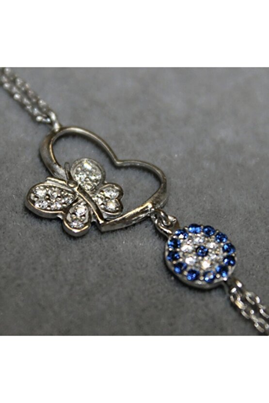 Kelebekli Kalp Bileklik