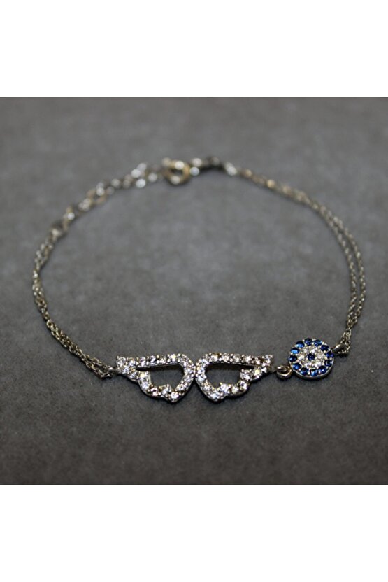 Taşlı Melek Kanadı Bileklik