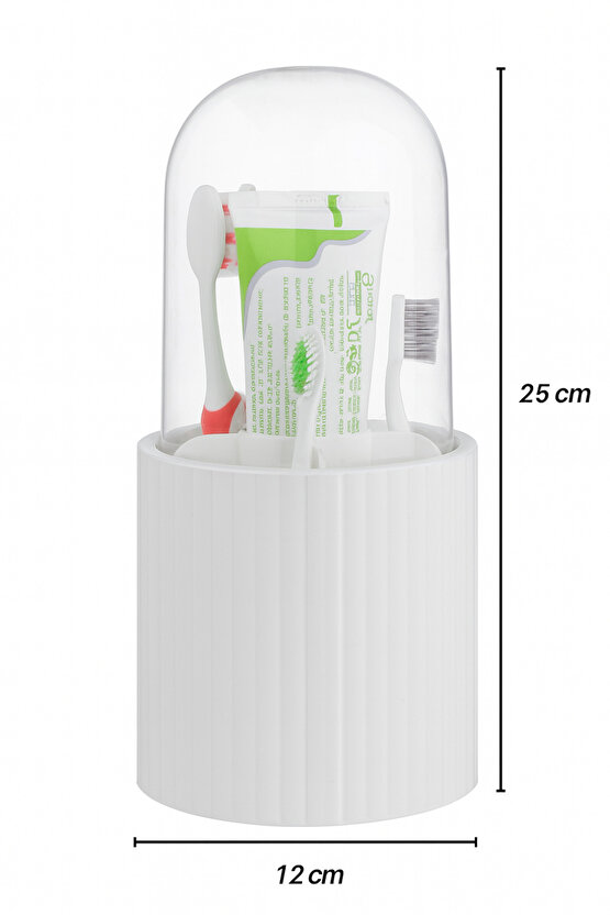 Şeffaf Kapaklı Diş Fırçalık Kutusu – Hijyenik Saklama, Banyo Organizer,Çok Amaçlı Saklama Kutusu