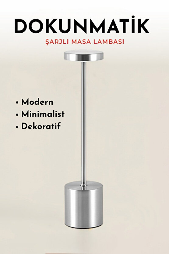 Şarjlı Dokunmatik Masa ve Gece Lambası Dekoratif