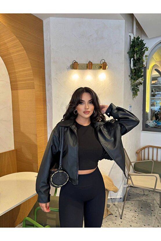 Deri Bomber Deri Ceket