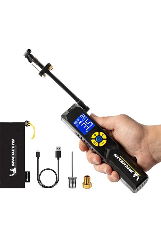 MC33382 Şarjlı Li-ion 150PSI Taşınabilir Dijital Basınç Göstergeli Led Aydınlatmalı Lastik