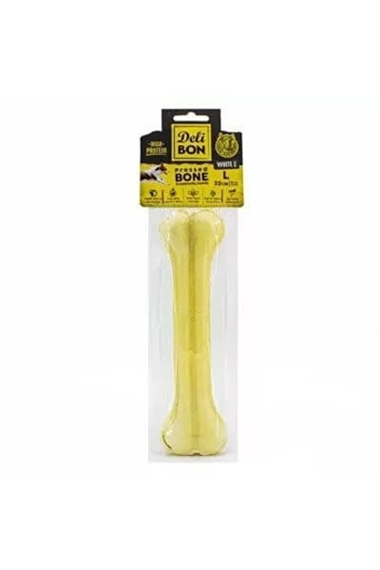 Deri Press Köpek Kemik Ödülü Medium Beyaz 22 Cm 1 Adet