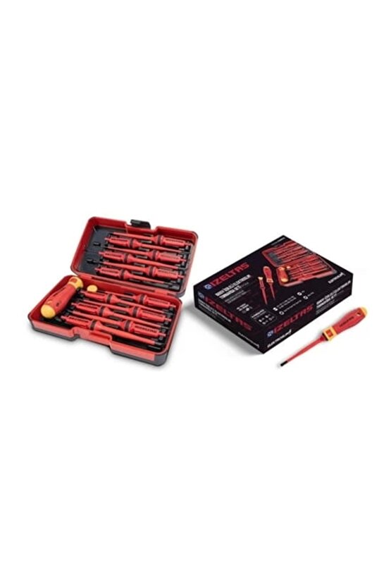 1000V İzoleli Elektro Slim Tornavida Seti (14 Parça)