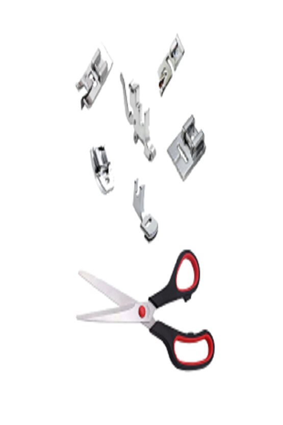 Singer Beko Zetina Janome Bindallı Brother Ev Tipi Dikiş Makine Altı Parça Ayak Seti Makas Hediyeli