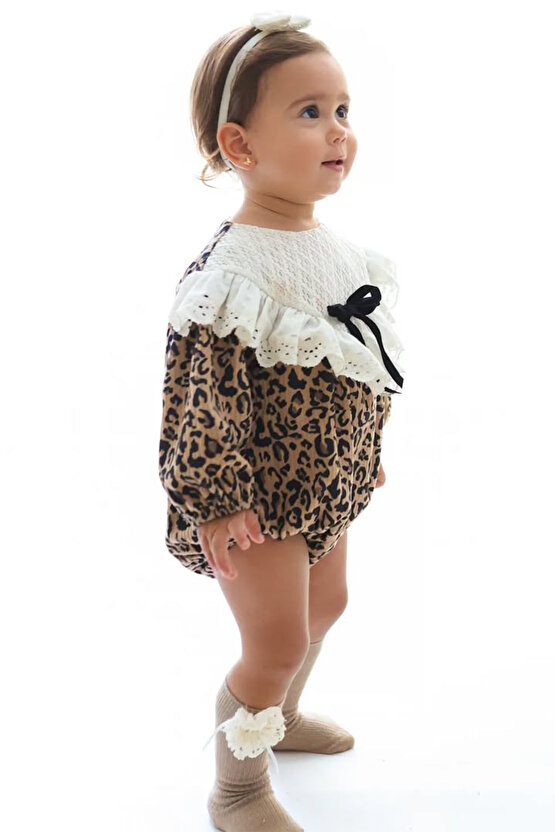 Kız Bebek Romper Kız Çocuk Romper Doğum Günü Parti Düğün Romper Dantelli Uzun Kol Romper