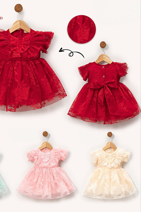 Kız Bebek Elbise Kız Çocuk Elbise Doğum Günü Parti Düğün Elbise Kısa Kollu Astarlı Elbise