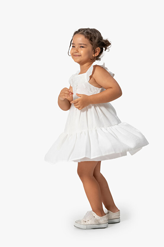 Kız Bebek Elbise Kız Çocuk Elbise Doğum Günü Parti Düğün Elbise Kısa Kollu Astarlı Leopar Elbise