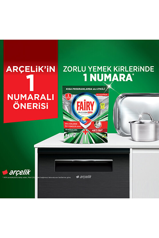 Platinum Plus Bulaşık Makinesi Deterjanı Kapsülütableti 75 Yıkama Limon Kokulu