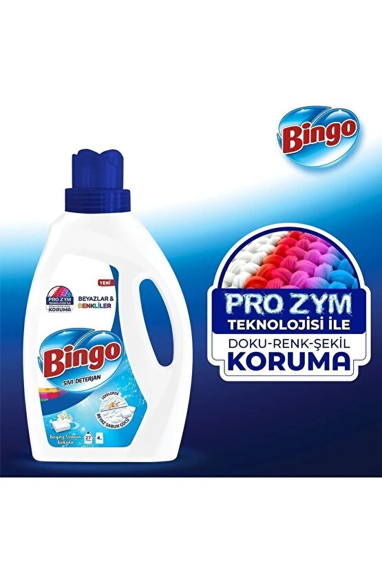 Renkli Beyaz Sıvı Çamaşır Deterjanı Beyaz Sabunlu 1755 ml