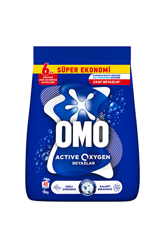 Active Oxygen Beyaz Çamaşırlar Için Toz Deterjanı 6 Kg