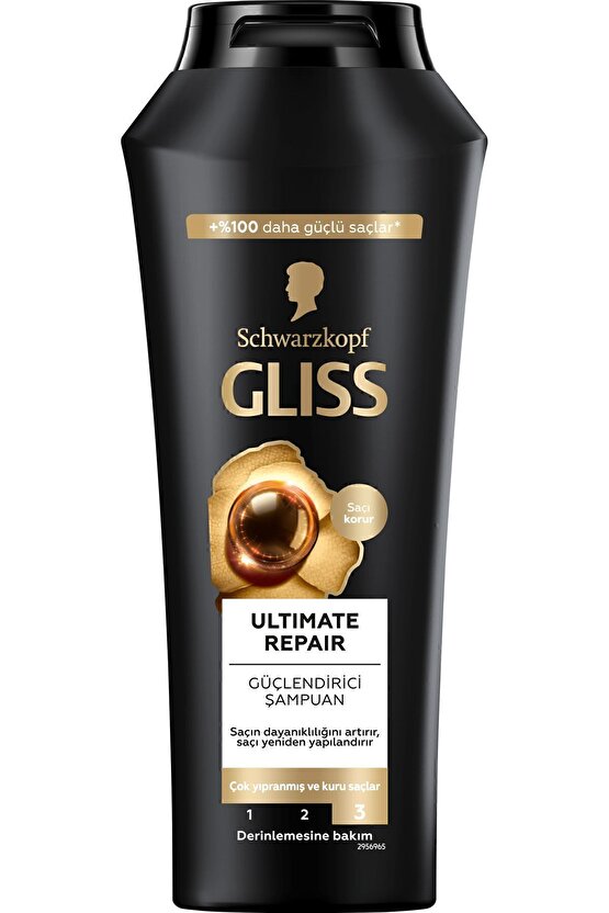 Ultimate Repair Keratin içeren Derinlemesine Güçlendirici Şampuan 400 ml Yıpranmış Kuru Saçlar