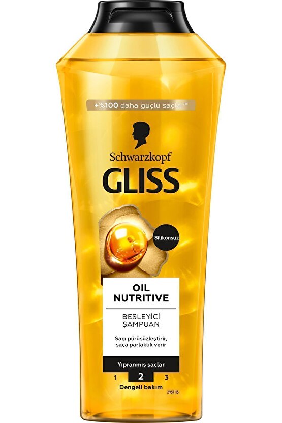 Oil Nutritive  Omega 9 ve Marula Yağı içeren Besleyici Şampuan 400 ml Yıpranmış Saçlar