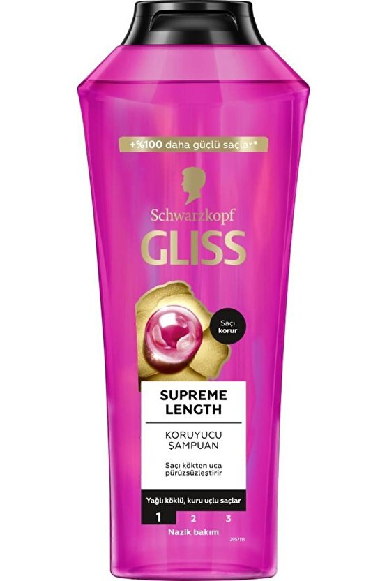 Supreme Length Biotin  & Şakayık Çiçeği Özü Koruyucu Şampuan 400 ml Yağlı Köklü Kuru Uçlu Saçlar