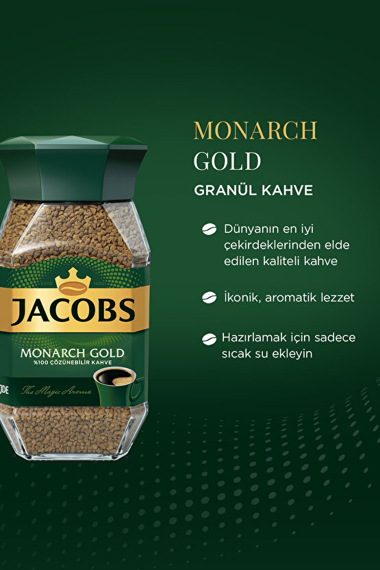 Monarch Gold Cam Kavanoz Granül Kahve 47,5 gram