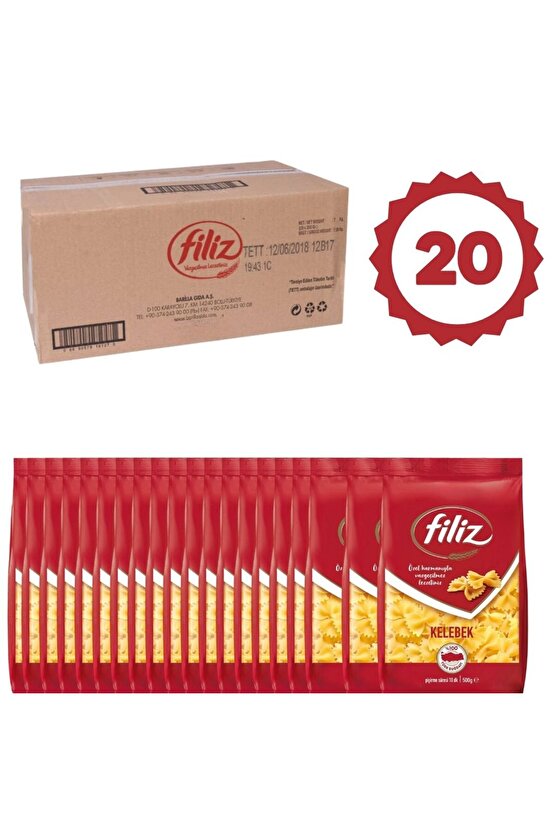 Filiz Kelebek Makarna 500gr 1koli x20 adet