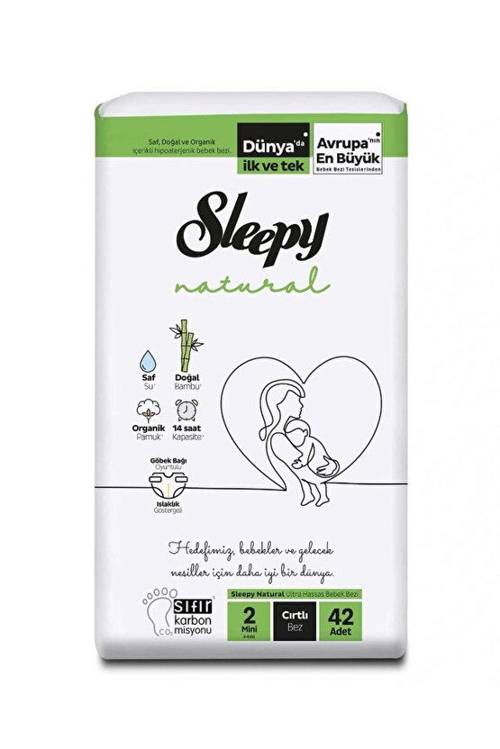 Natural No: 2 Cırtlı Bebek Bezi 42 Adet 8681212060369