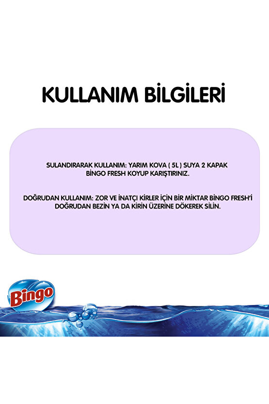 Fresh Yüzey Temizleyici 2,5 Lt Ferah Evim Ekonomi Paketi 4lü