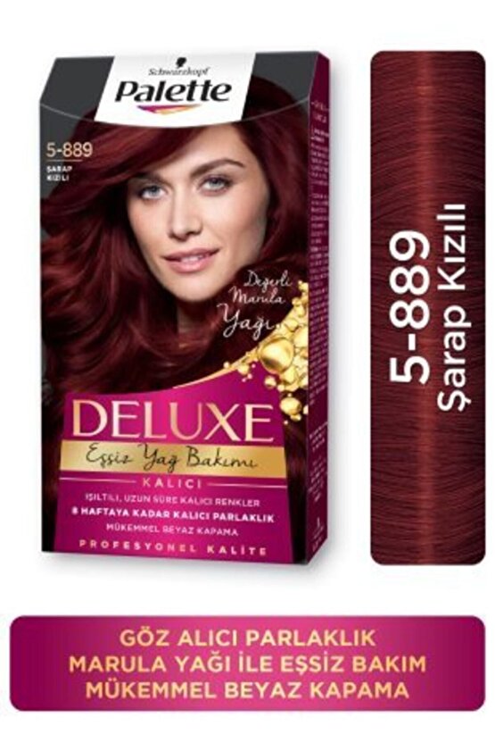 Deluxe 5-88 Şarap Kızılı Zengin Yağ Bakımı Kit Saç Boyası Bakım Maskesi
