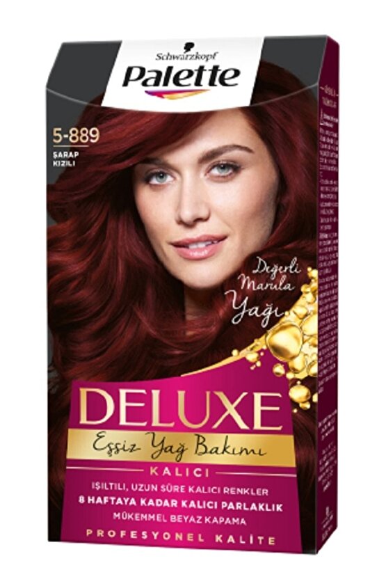 Deluxe 5-88 Şarap Kızılı Zengin Yağ Bakımı Kit Saç Boyası Bakım Maskesi