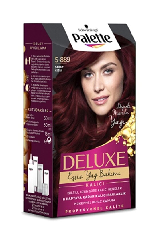 Deluxe 5-88 Şarap Kızılı Zengin Yağ Bakımı Kit Saç Boyası Bakım Maskesi