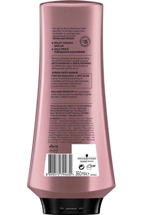 Schwarzkopf Gliss Serum Deep Repair Saç Bakım Kremi 360 ml