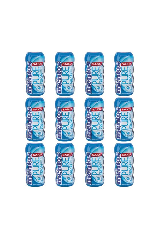 Pure Fresh Nane Aromalı Şekersiz Tatlandırıcılı Draje Sakız 30 g x 12 Adet