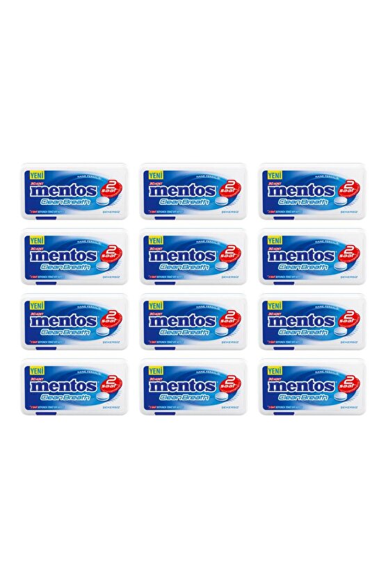 Clean Breath Nane Aromalı Tatlandırıcılı Tablet Şekerleme 21 g x 12 Adet