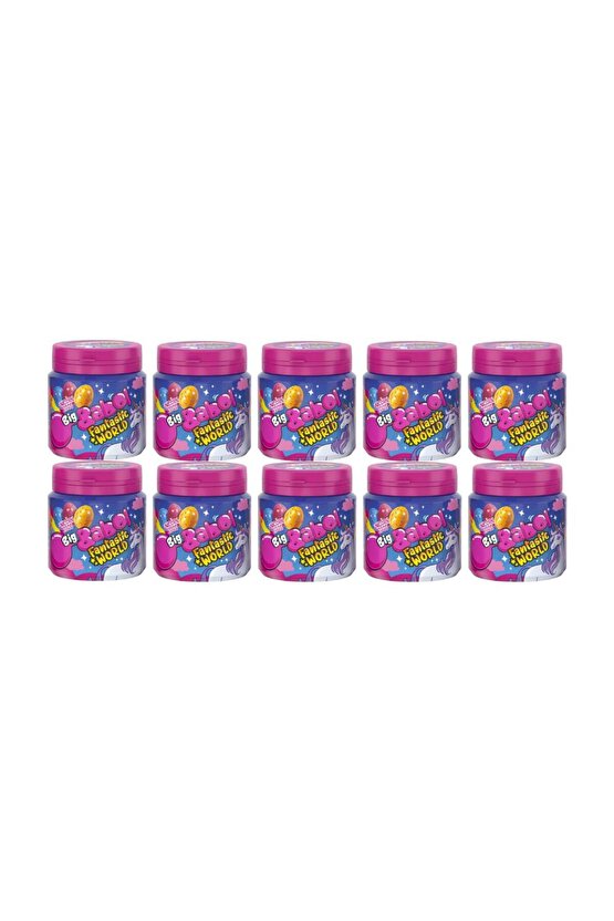 Fantastic World Çilek, Muz ve Yaban Mersini Aromalı Sakız 90 gr x 10 Adet