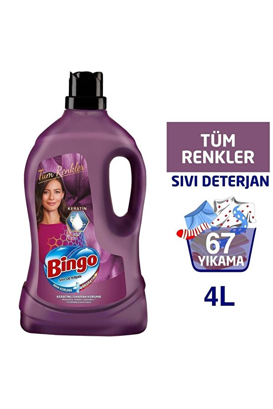 Matik Sıvı Bakım Çamaşır Deterjanı Tüm Kıyafetler 4 L 4lü