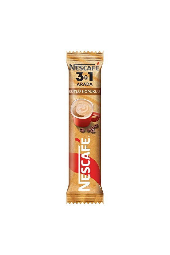 3ü 1 Arada Sütlü Köpüklü Kahve 17.5gr 72li Paket