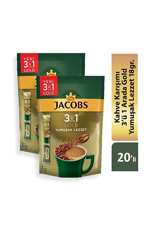 3ü 1 Arada Gold Yumuşak Içim Karışım Kahve 20li ( 10 X 2 Paket )