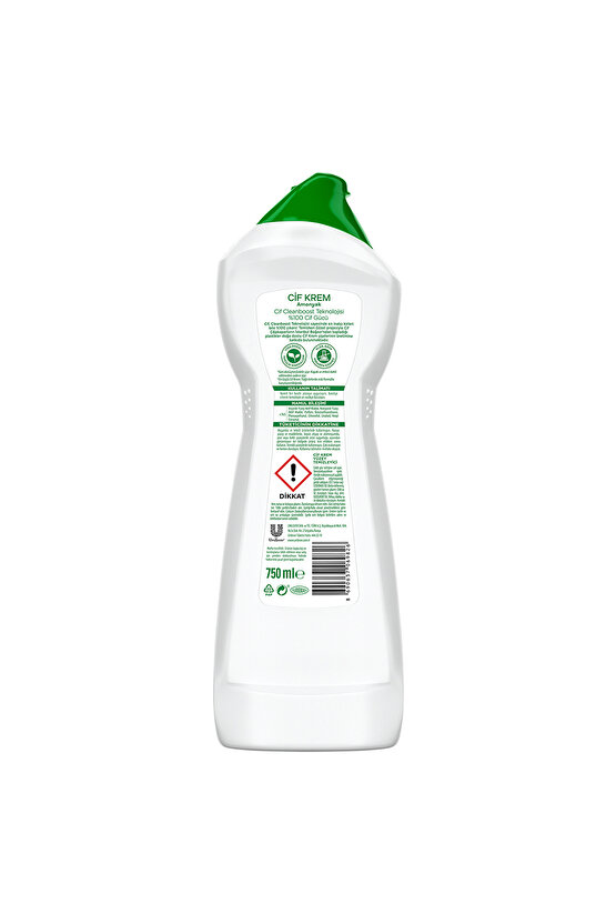 Krem Yüzey Temizleyici Amonyaklı Klor Boya Fosfat Paraben Içermez 750 ml 3 Adet