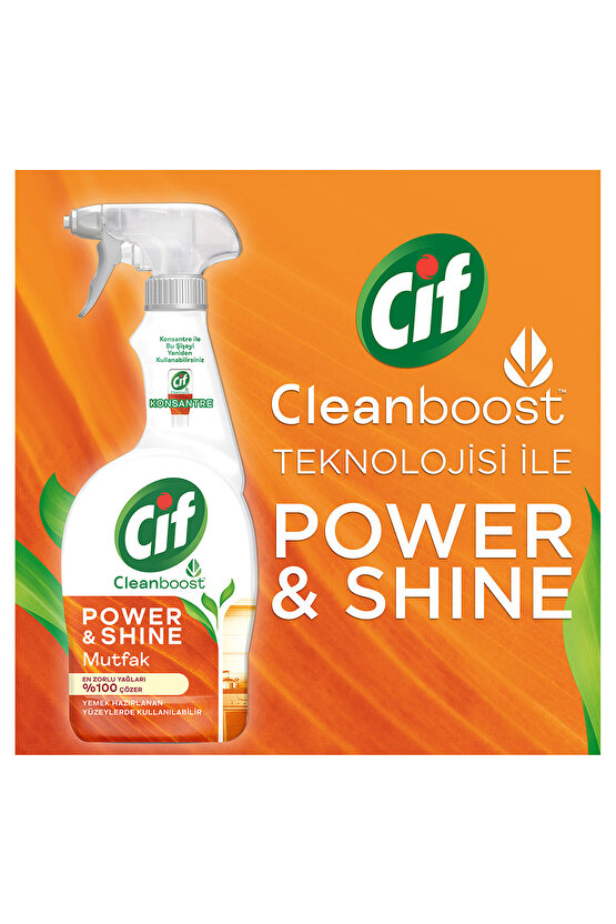 Sprey Temizleyici Power Shine Banyo 750ml 1adet Sprey Power Shine Mutfak 750ml 1adet