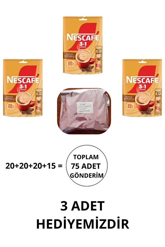 3ü1 Arada Sütlü Köpüklü 17,4 G X 72li