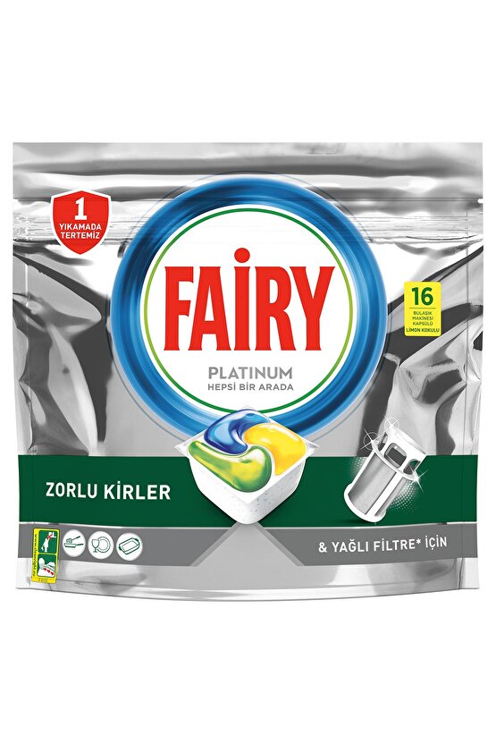 Platinum Limon Kokulu Bulaşık Makinesi Deterjanı 16 Tablet
